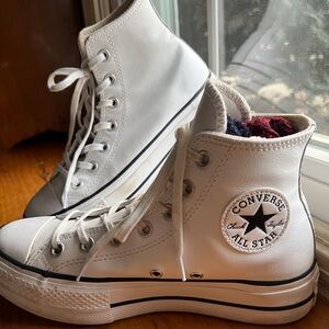 Converse White High-Top Sneakers